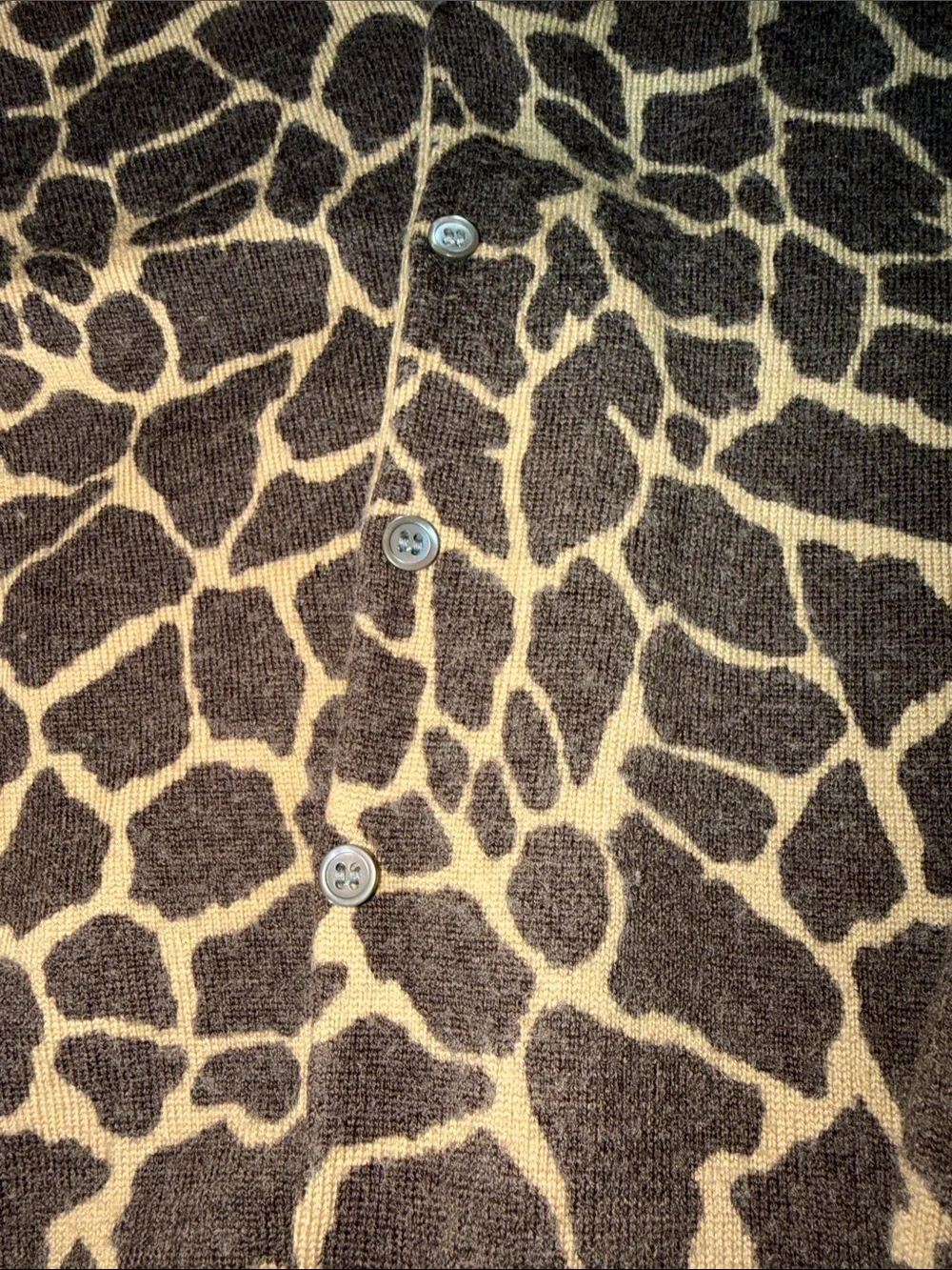 J. Crew Giraffe-Print Cardigan in Taupe and Chocolate